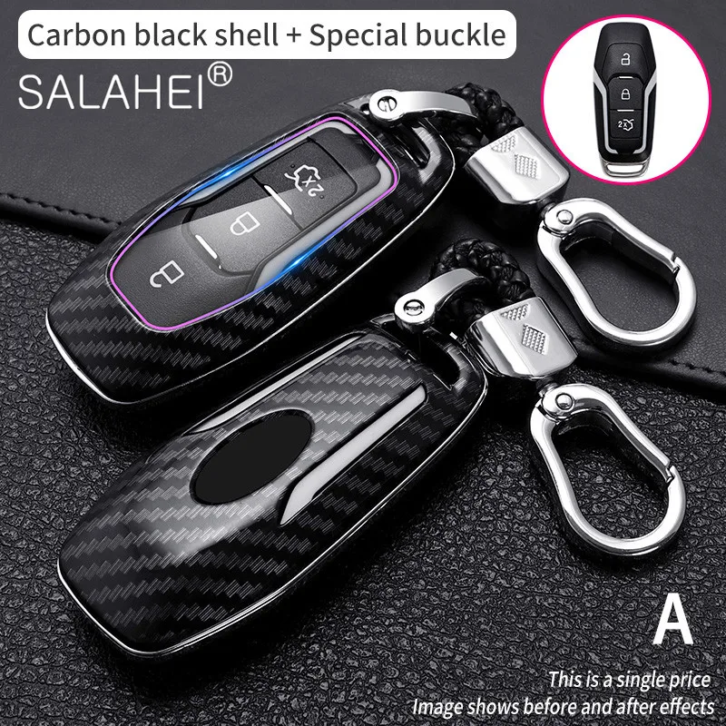 

ABS Car Remote Key Case Cover For Ford MK3 MK4 MK5 Fiesta Ecosport Kuga Explorer Edge Mustang 3 4 ST Mondeo Key Holder Styling