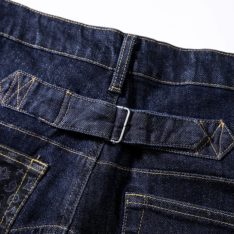 Джинсы-султанки мужские оверсайз брюки-мешковатые широкие Стрейчевые штаны с