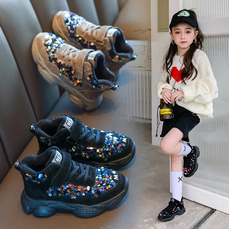 AAdct/Обувь для девочек Новинка 2019 года зимняя хлопковая теплая обувь маленьких