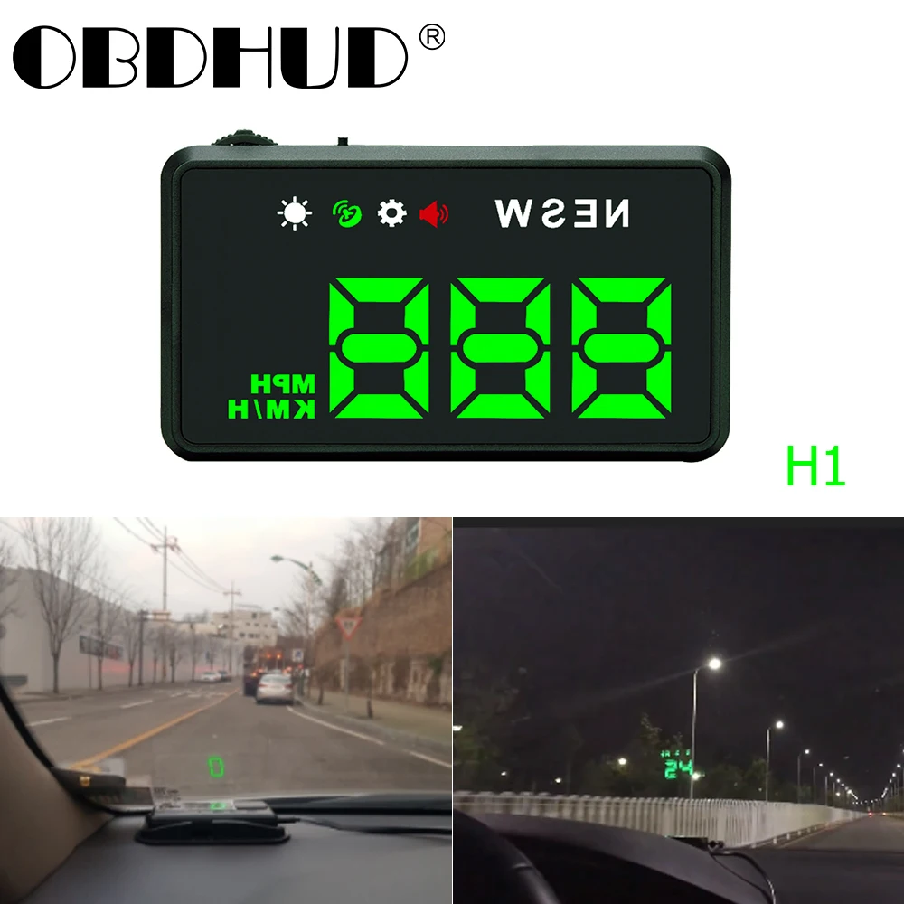 Универсальный автомобильный прибор OBDHUD GPS для измерения скорости цифровой с