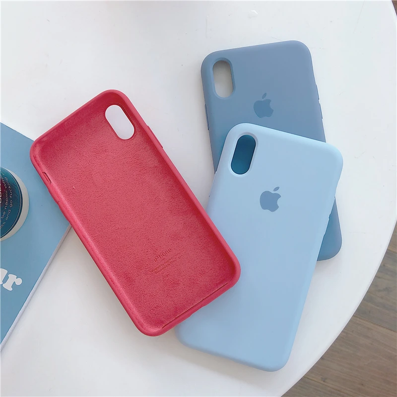 Жидкий силиконовый чехол для iPhone 6S 7 8Plus X XR XS Max Клюква фрукты мягкий на заднюю