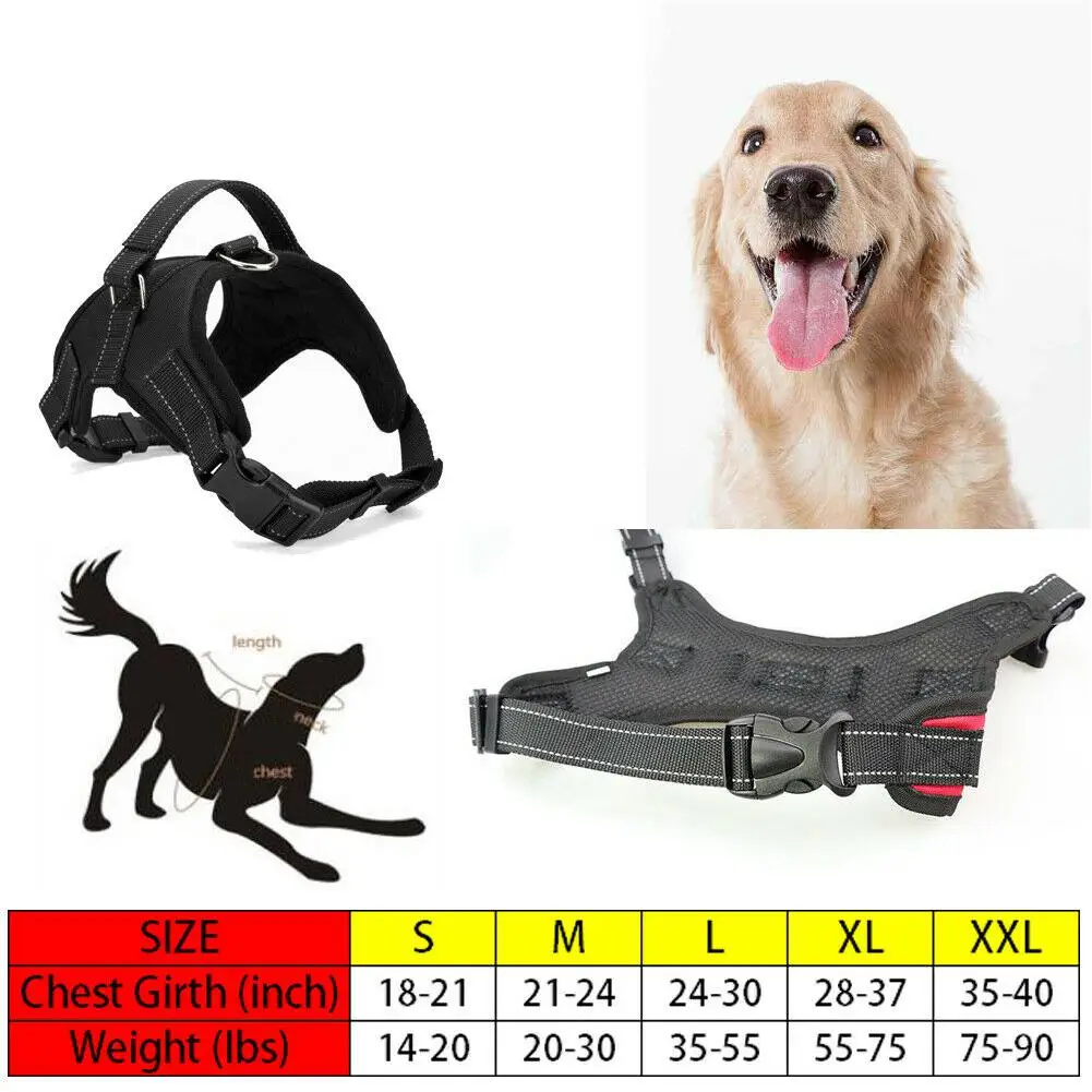 Oxford Cloth Harness Vest for Medium Large Dog Walking Control | Дом и сад