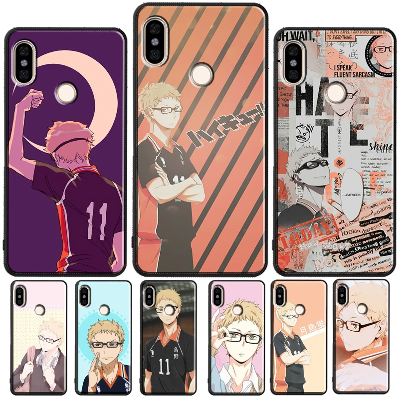 Tsukishima Kei Haikyuu Anime для Redmi Note 11 Pro Чехол для телефона для Redmi Note 10 Pro 7 8 9 Pro 10S 9S Redmi 10 9A 9T 9C
