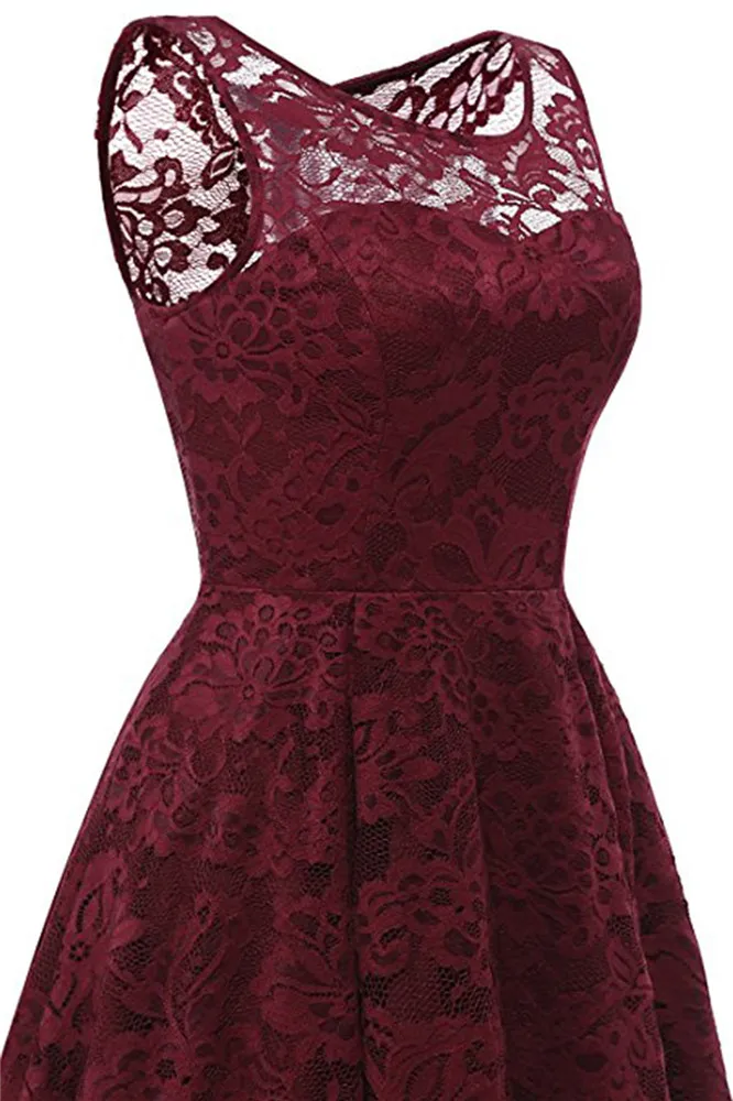 Женское кружевное вечернее платье элегантное короткое Кружевное для выпускного