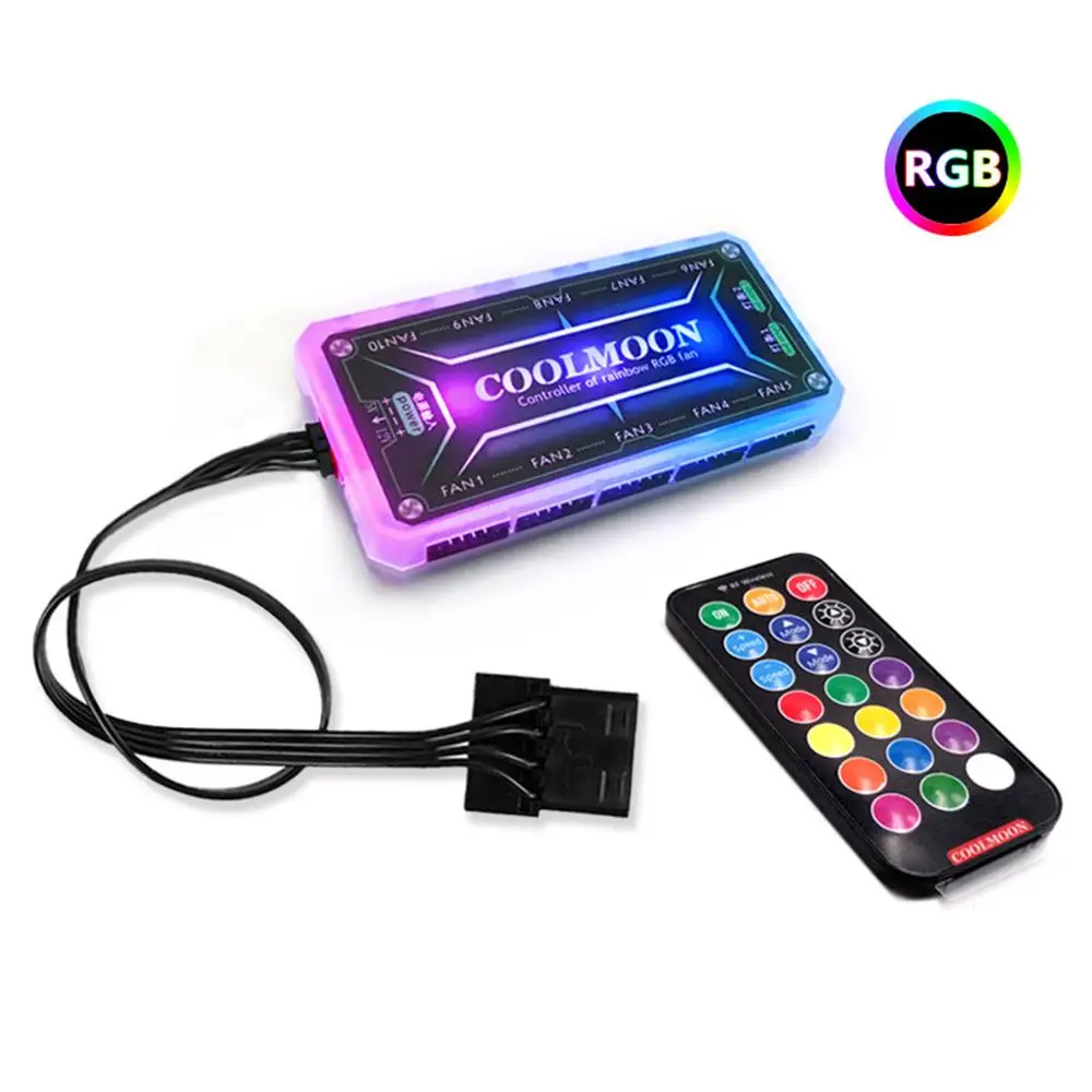 Кулер COOLMOON для ПК с RGB-подсветкой 120 мм 6 контактов 12 В | Компьютеры и офис