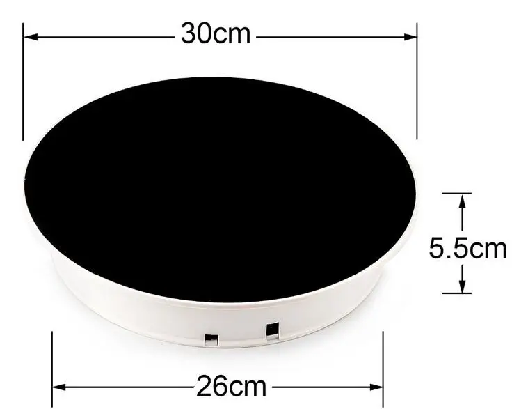 White base turntable UNTCENT 5 кг 30 см черная бархатная верхняя электрическая вращающаяся платформа идеально подходит для ювелирных изделий модель продукта фотография дисплей стенд - Мощность в ваттах: White base turntable