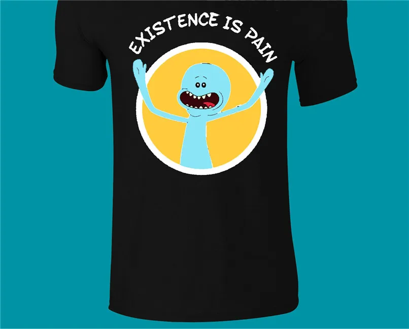 Новинка 1Rick_Morty3 Existence Is Pain забавная Мужская футболка Размер США Loose свободный