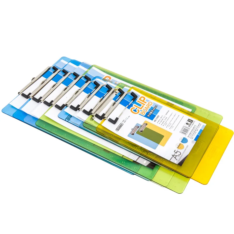 

Transparent line pattern plate clip C1076 plastic A4 office folder board ordering writing pad