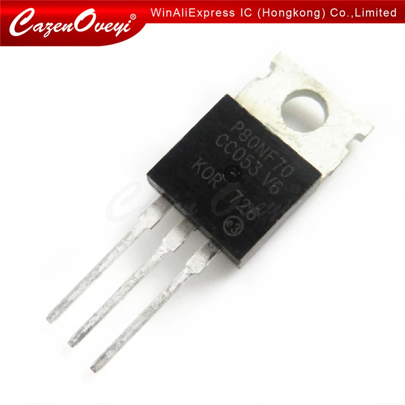 10 шт./лот STP80NF70 TO220 P80NF70 TO-220 80NF70 Новый и оригинальный IC в наличии | Электронные