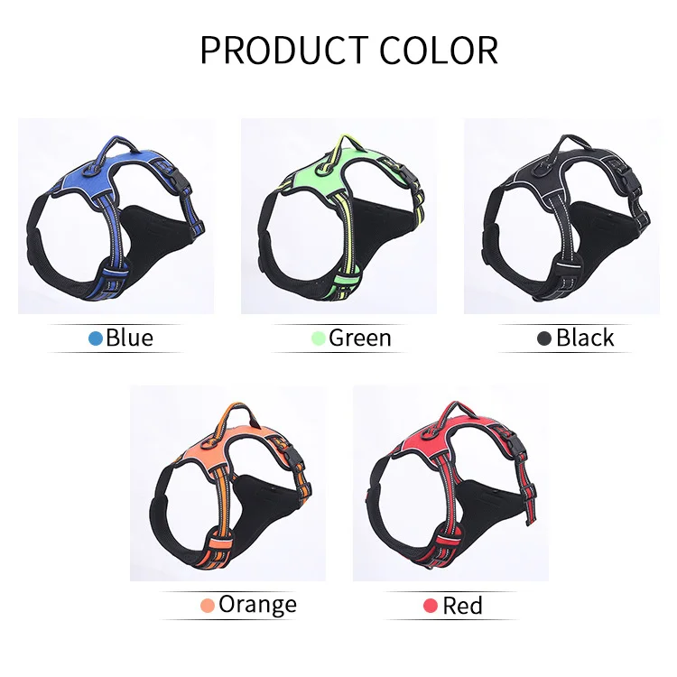 

Reflective Pet Dog Harness No Pull Comfortable Breathable Durable Adjustable Chest Strap For Dogs Outdoor Walking Pet Products