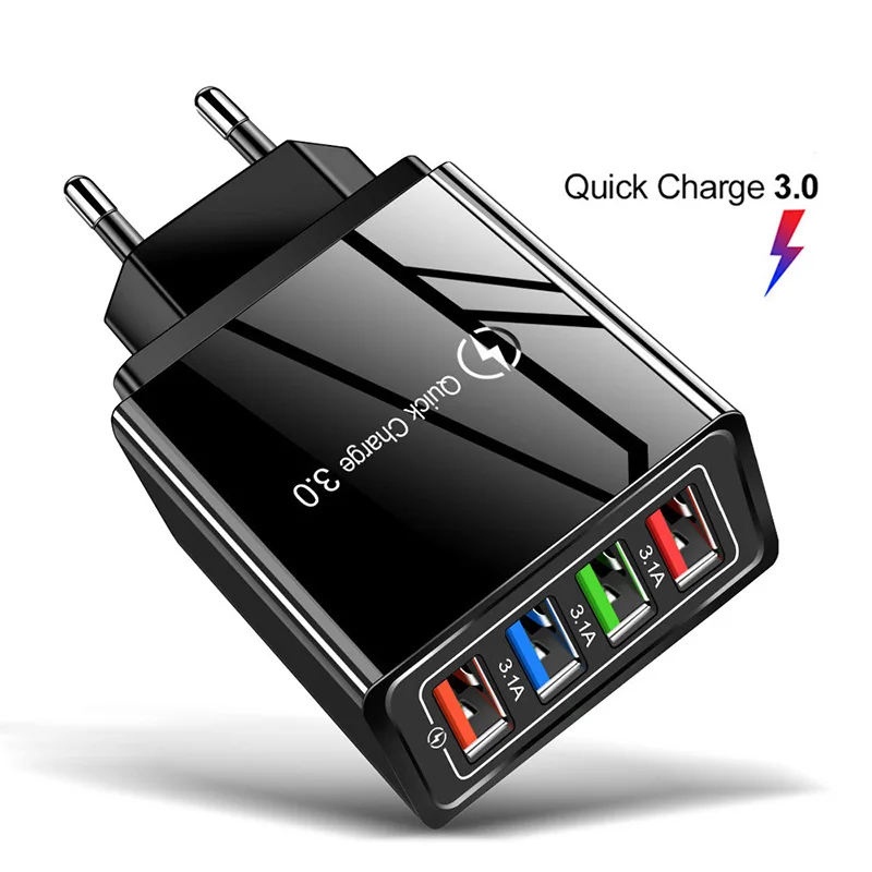 

USB Charger Quick Charge 3.0 For Phone Adapter for iPhone XR Huawei Tablet Portable EU/US Plug Wall Mobile Charger Fast Charging