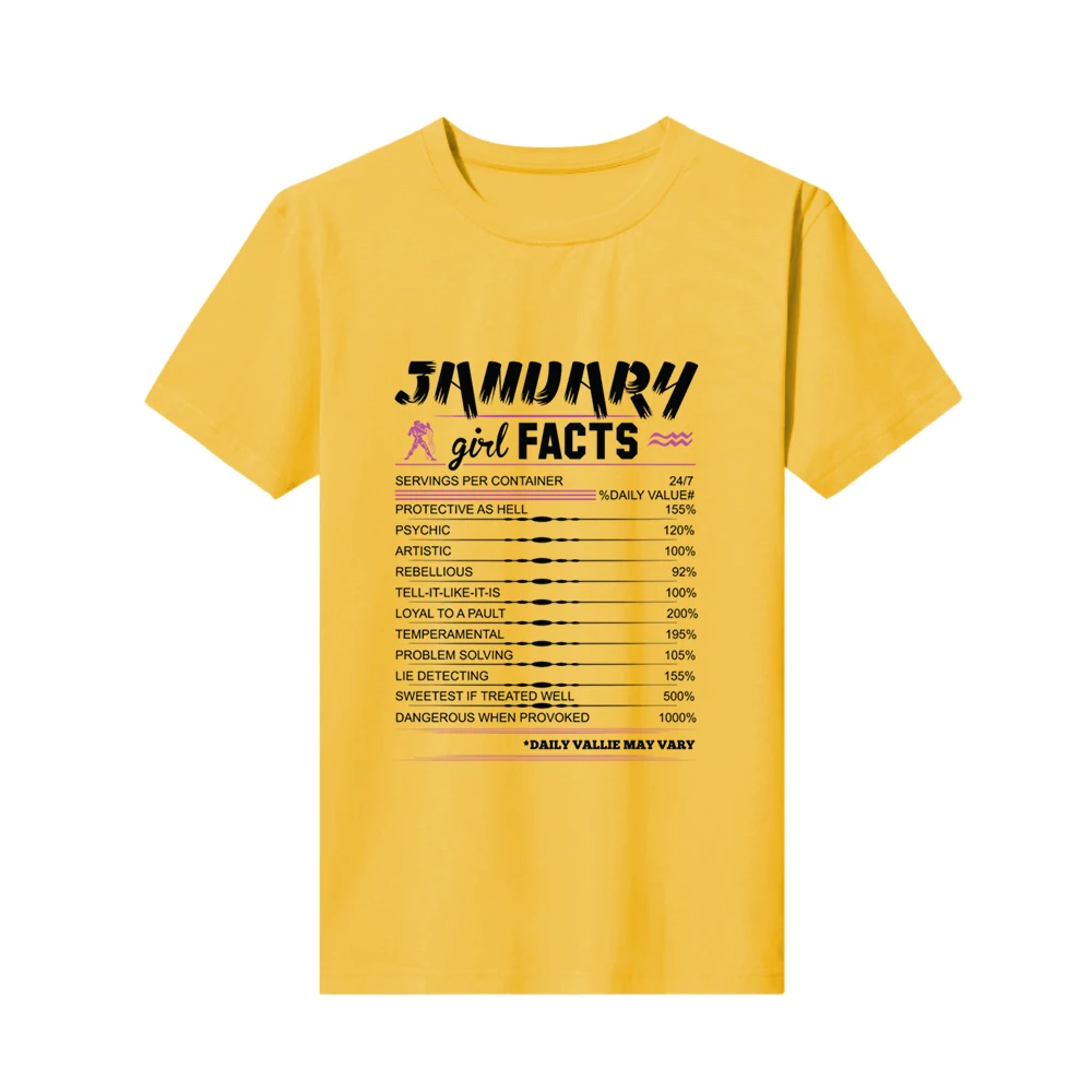 Января девушка факты Водолей Для мужчин футболка фитнес футболки мужские