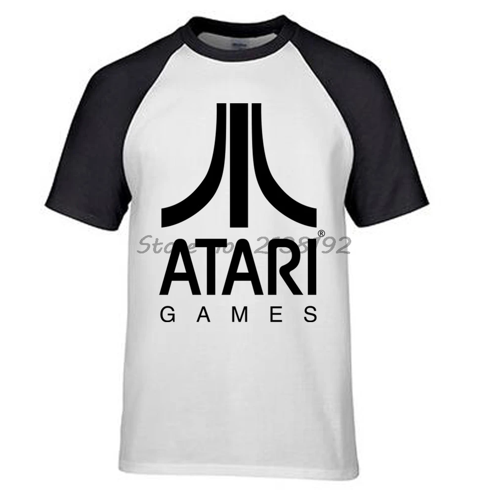 WHITEBLACK ATARI мужская футболка мужская Футболка с рукавами реглан брендовая летняя модная мужские топы футболки подарок - Color: WHITEBLACK