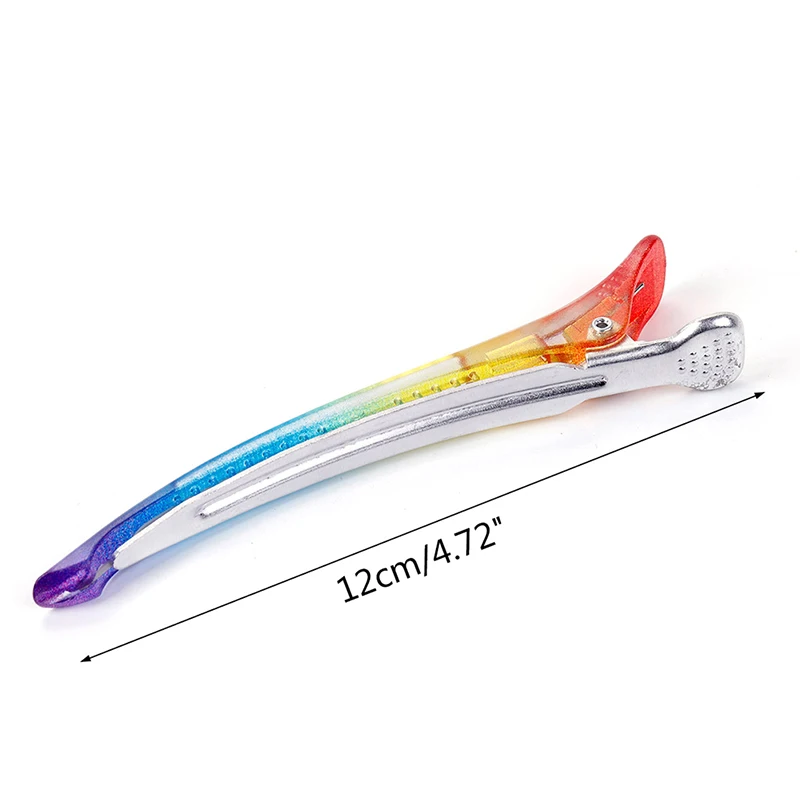 

4 Pcs/Set Rainbow Hairpin Flat Duck Mouth Fixed Styling Clip Diy Hairdressing