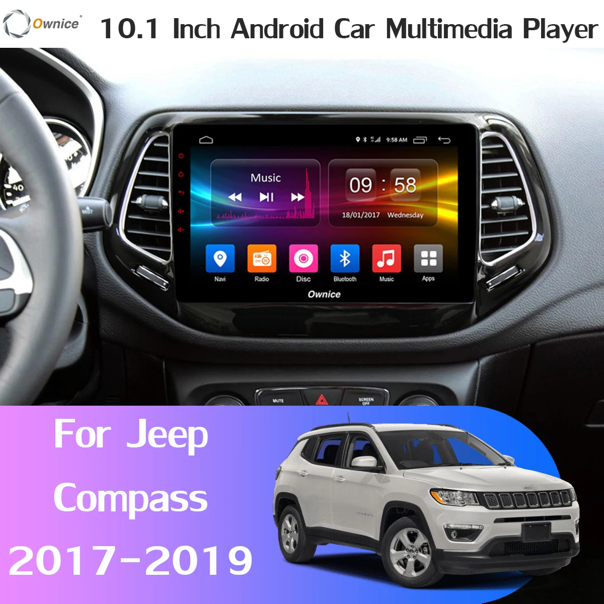 360 ° панорамный 4G+ 64G Android 9,0 автомобильный мультимедийный плеер для Jeep Compass автомобильный радиоприемник с навигацией GPS CarPlay SPDIF