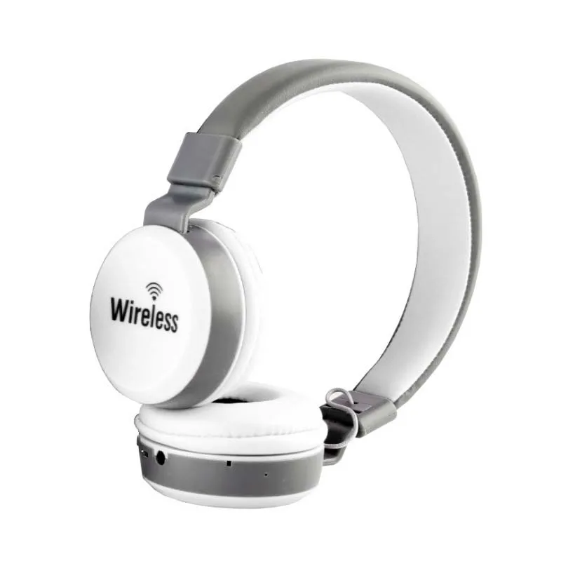 Белый Новые Bluetooth 5,0 стерео наушники Беспроводная складная гарнитура fm-радио TF карта аудио MP3 регулируемые наушники с микрофоном для музыки - Цвет: Белый