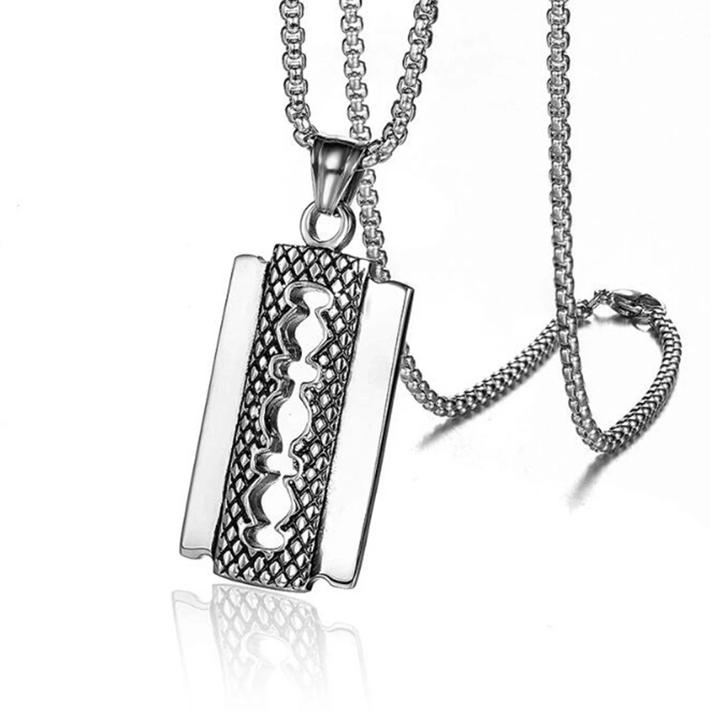 Pendant Necklace Fashion Women Men Trend Punk Rock Shave Nec