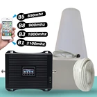 Многополосный повторитель сотовых телефонов CDMA 850(B5)+ GSM 900(B8)+ DCS 1800(B3)+ WCDMA 2100(B1), усилитель мобильного сигнала для 2G 3G 4G