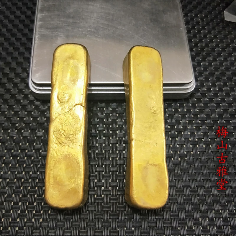 Изысканная позолоченная латунь (в форме лодки. Золотой брусок) украшения для дома