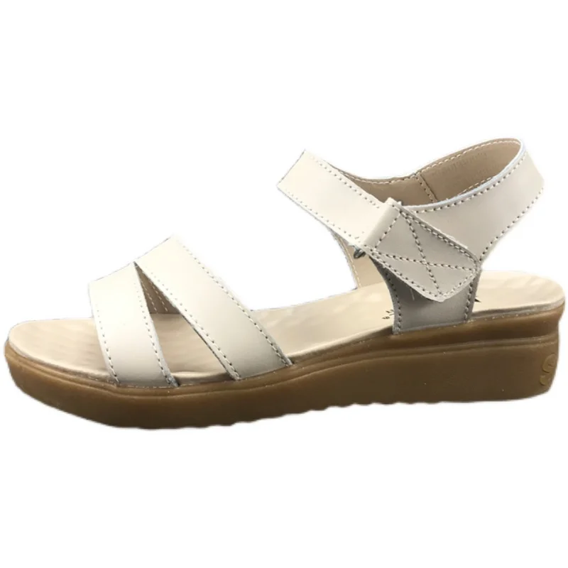 

Soft Clogs Wedge Velvet Shoes Flat Sandals Med Suit Female Beige 2021 Summer Clear Heels Platform Suede Without Comfort Medium B