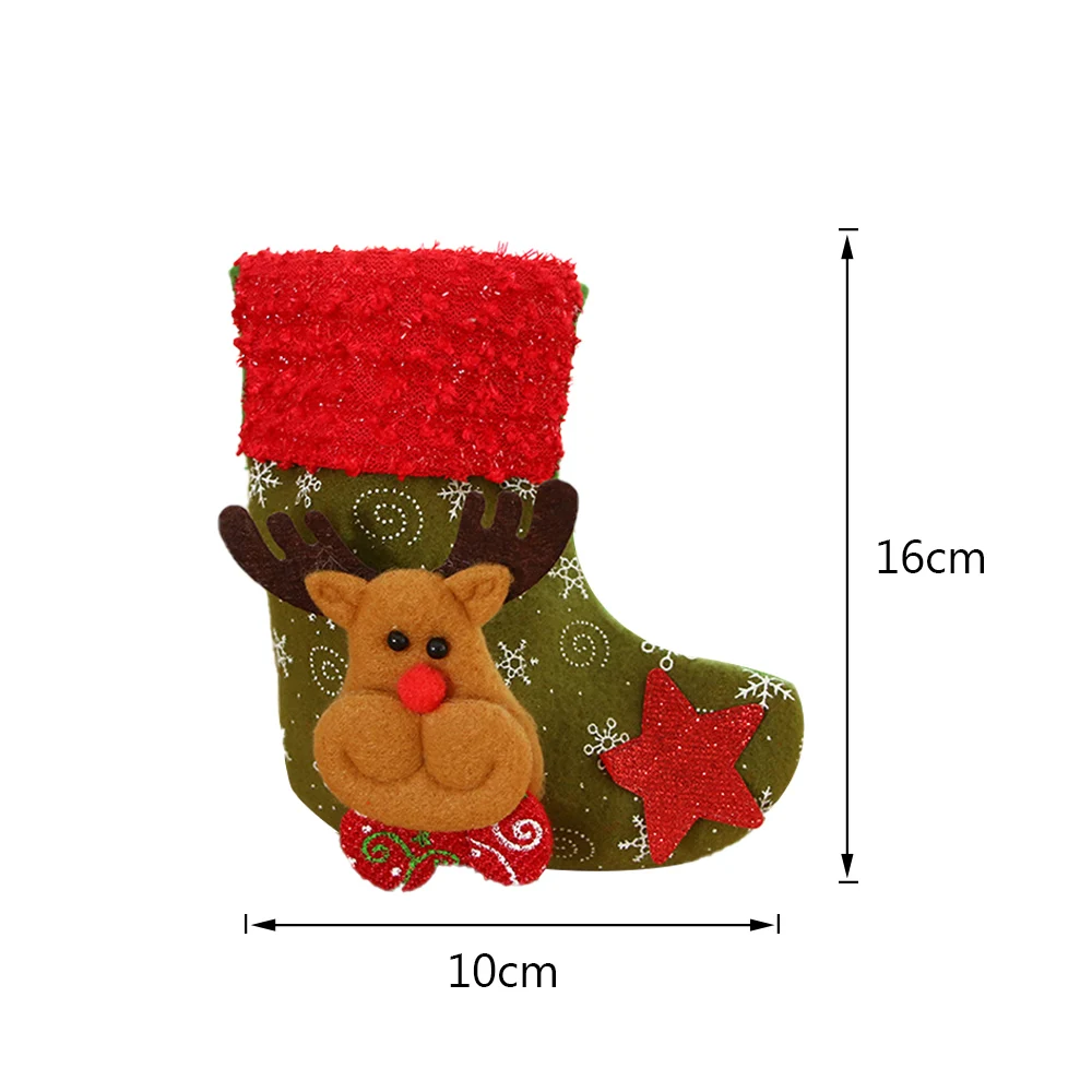 1PC G Детские сумки для конфет, носки Санта-Клауса, подарок, рождественские чулки, висячие украшения, держатели для подарков, украшения для рождественской елки - Цвет: 1PC G