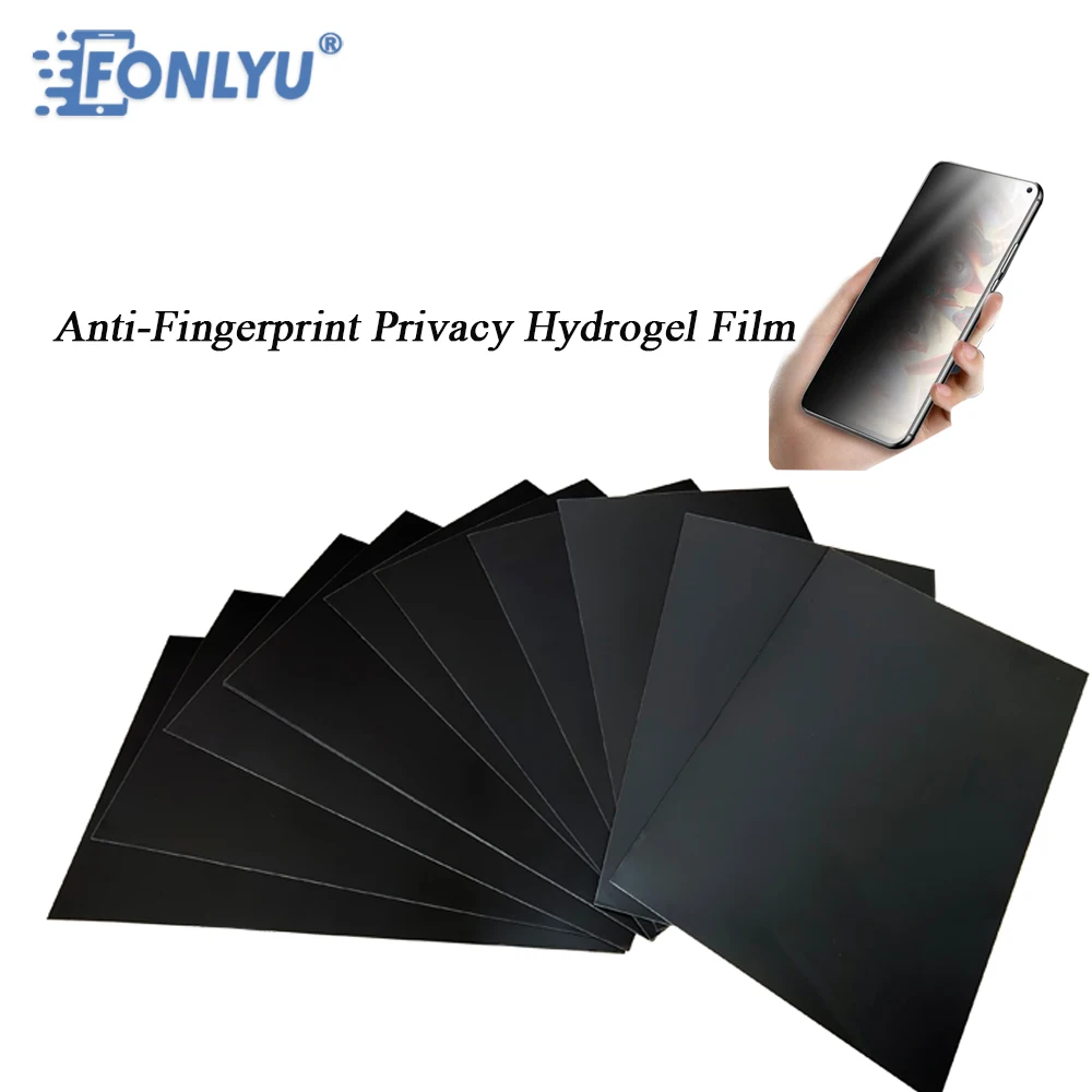 

FONLYU 30pcs Anti Fingerprint Privacy Hydrogel Film For Mobile Phone Screen Protector Compatible For Cutting Machine Plotter