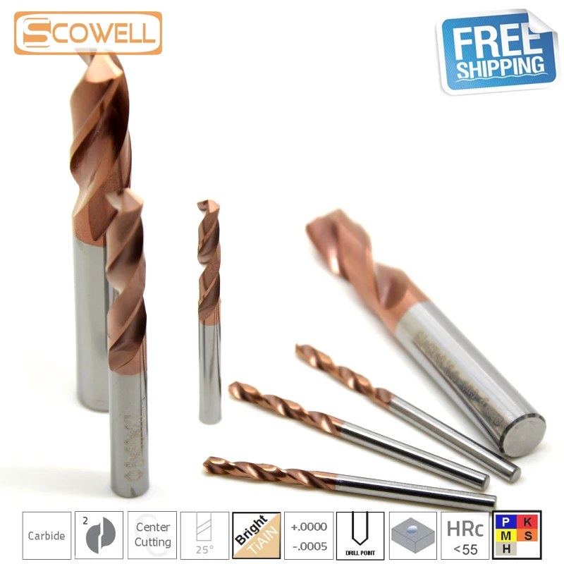 

30%off Micro Grain Solid CNC Twist Drill Bits HRC55 Carbide Drill Bits Tungsten Carbide for Metal Working 3,4,5,6,7,8,9,10,11mm