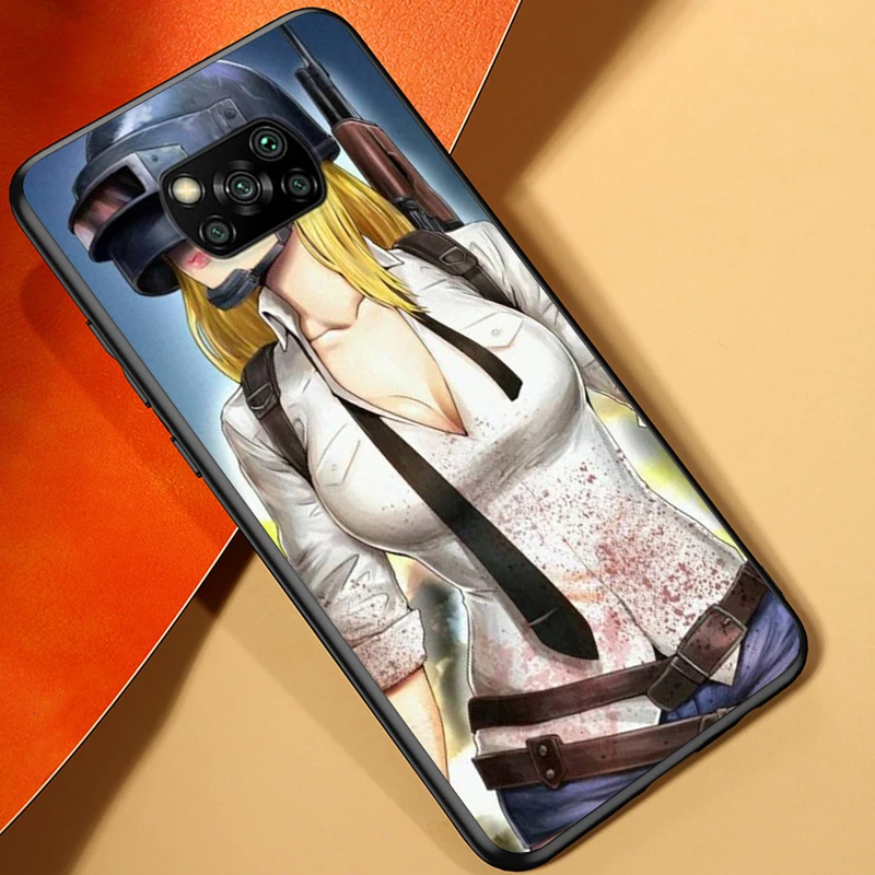 Hot Pubg Game for Xiaomi Poco X3 NFC X2 M3 M2 F2 Pro C3 F1 A2 Lite A1 Mix3 Play Silicone Soft Black Phone Case | Мобильные телефоны