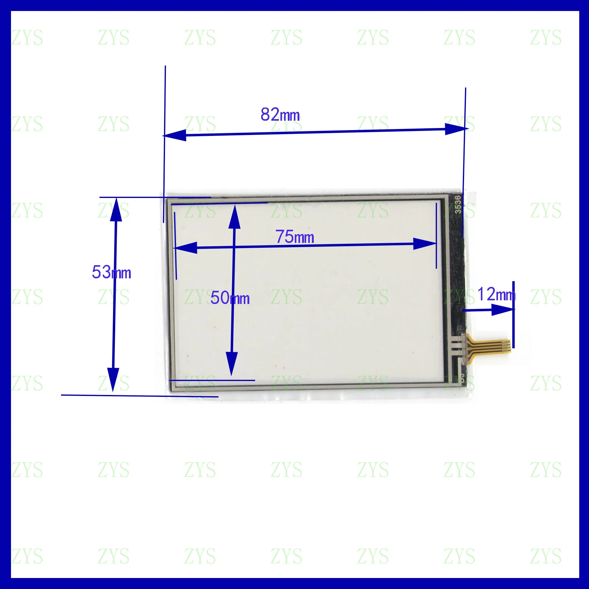 ZhiYuSun POST 3536 3,5 дюймов 4-проводной 82*53 резистивный экран панель для автомобиля DVD, GPS 82 мм * 53 мм это совместимо