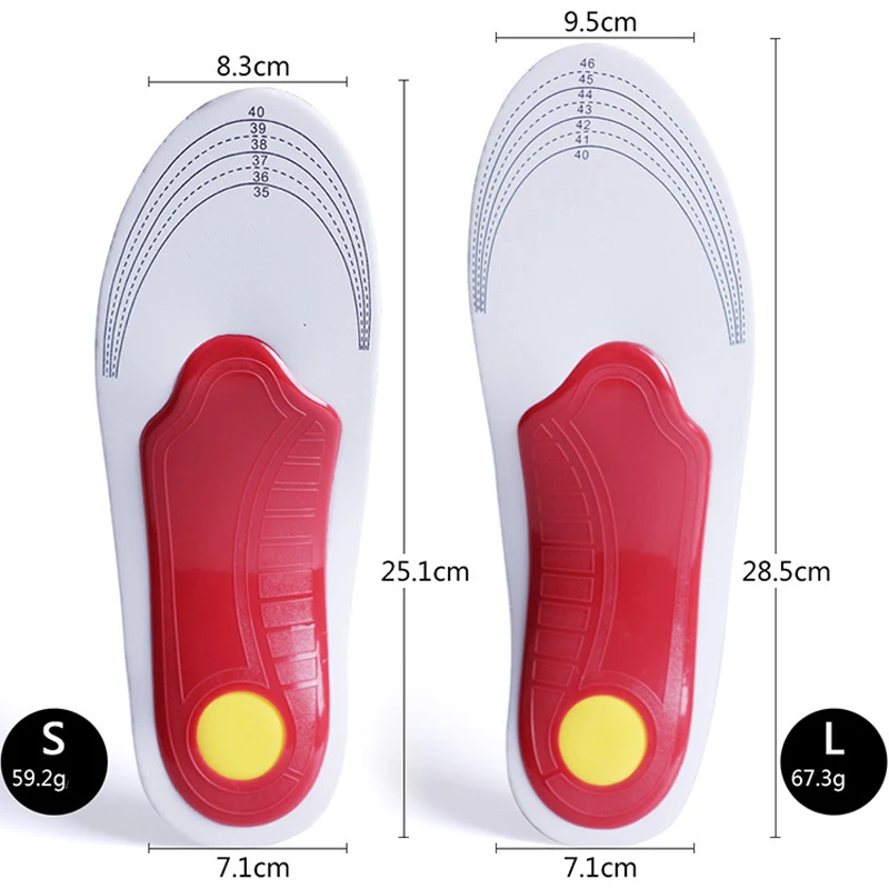 

Orthotic Gel High Arch Support Insoles Gel Pad Arch Support Flat Feet Orthopedic Shoes Soles Foot Pain Unisex Flat Feet Insoles