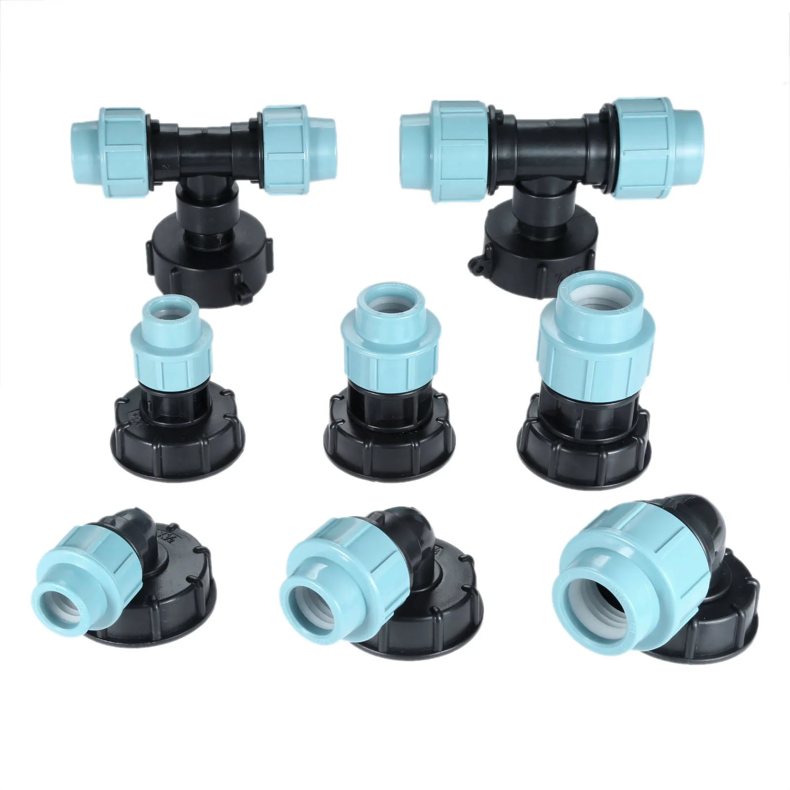 

Water Tank Hose Adapter Reducer Plastic Connector Elbow Outlet 20mm/25mm/32mm Three-way Outlet 1/4" Coarse Garden tool Pipe Part