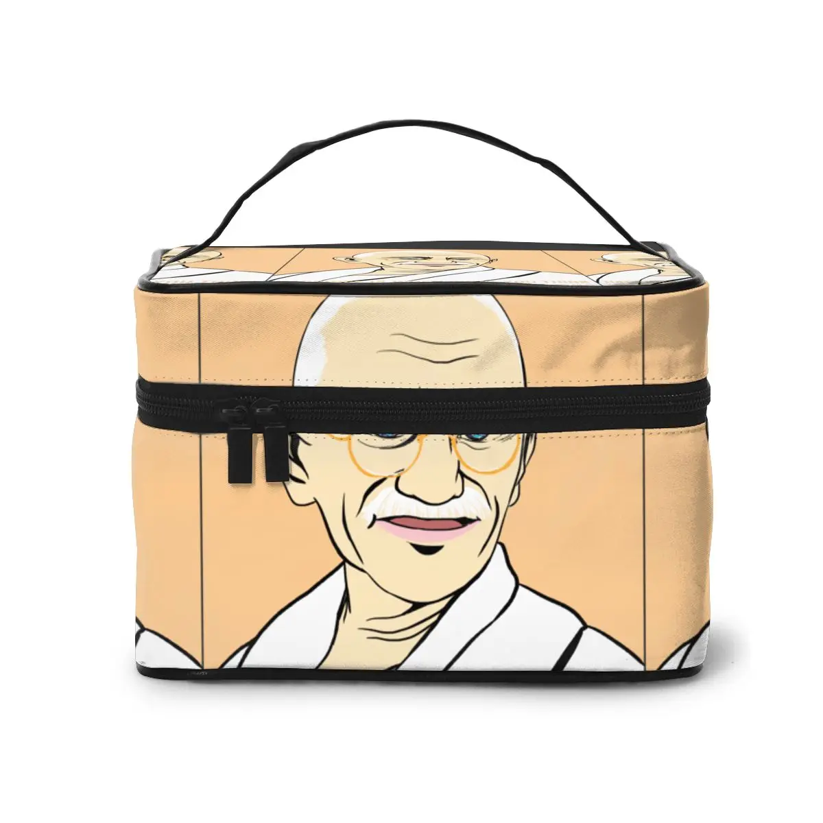 

Multifunction travel Cosmetic Bag Neceser Women Mahatma Gandhi Happiness Is In Harmony Makeup Bags Make up Cases