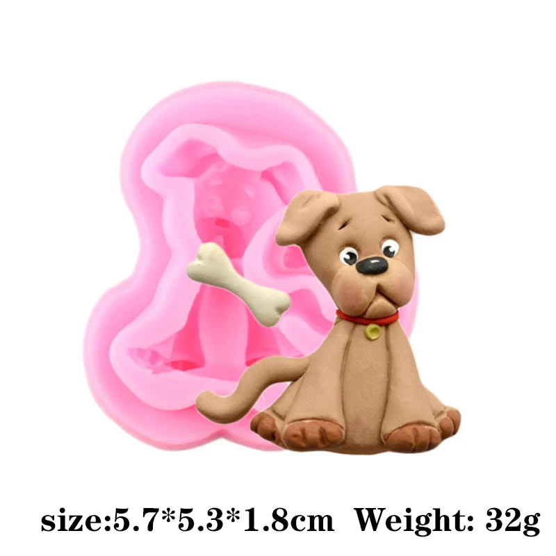 Силиконовая форма в мультяшном стиле виде слона собаки кролика для детского дня