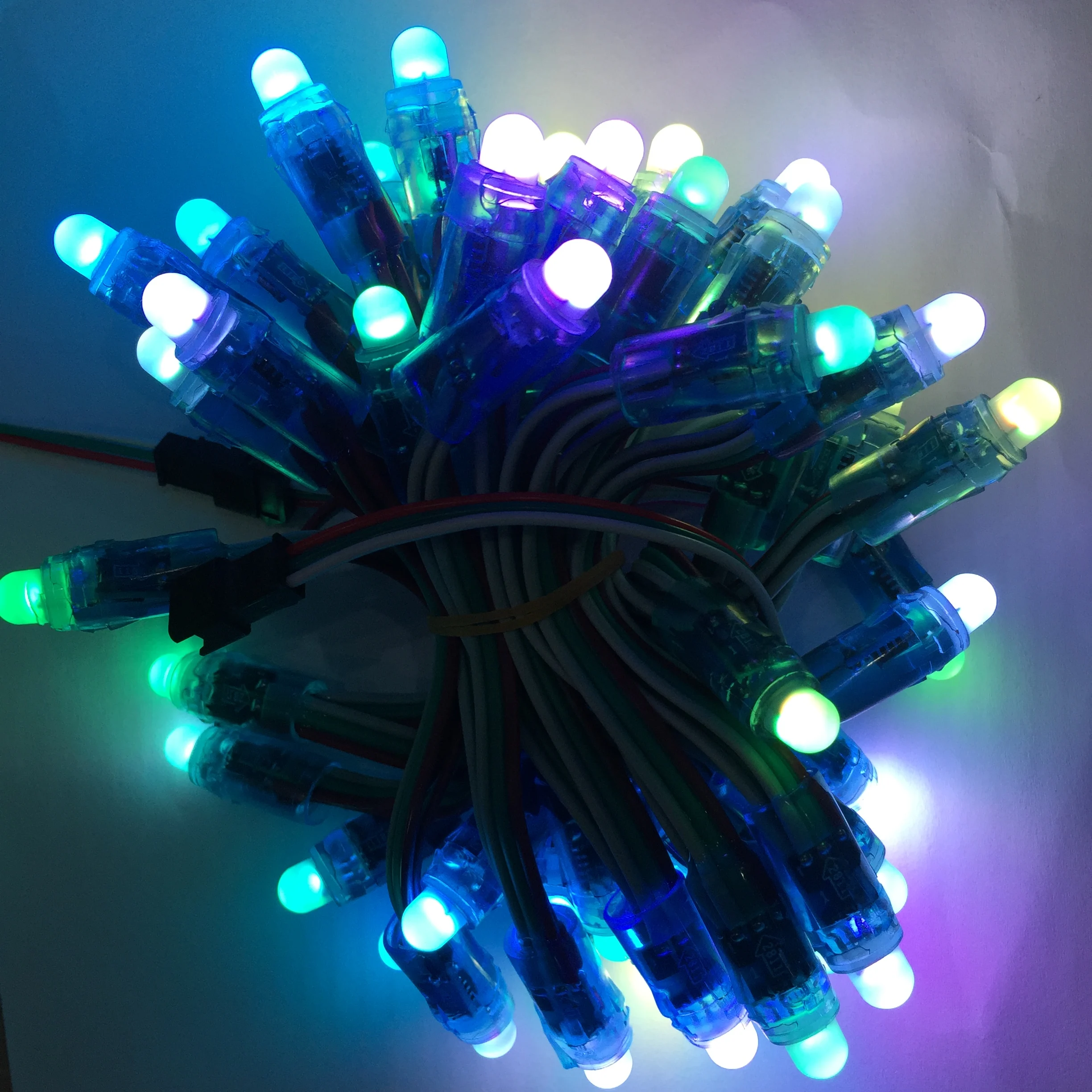 1000 шт. DC 5V 12V WS2811 IC RGB светодиодный модуль String светильник 12 мм полный Цвет IP68