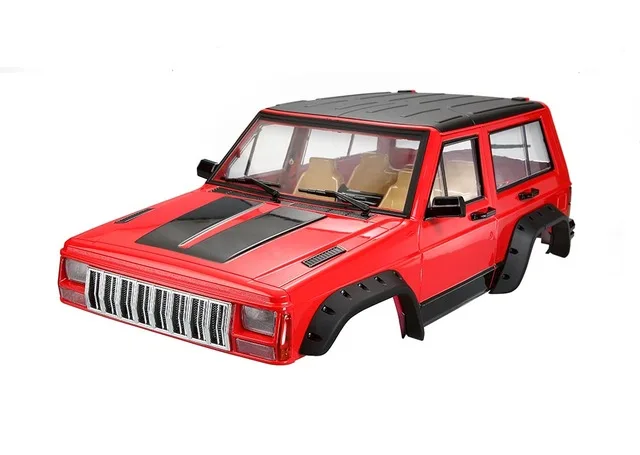 Red 313 мм Колесная база полный Jeep Cherokee XJ жесткого тела комплект для 1/10 RC комплект автомобильных принадлежностей для передней и задней оси SCX10& SCX10 II 90046 Traxxas TRX4 - Цвет: Red