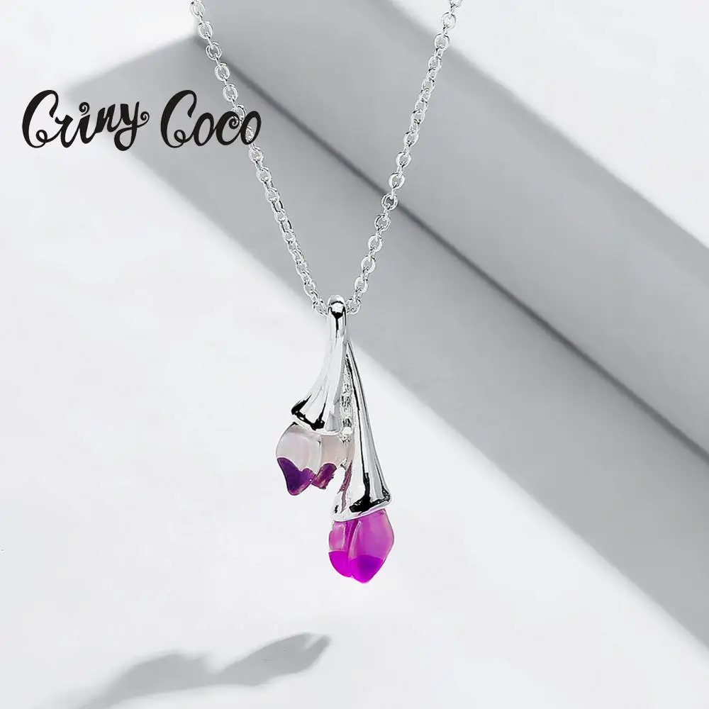 

Cring Coco подвески и ожерелья с розой оригинального дизайна для женщин красные Эмалевые Цепи чокер ожерелье подвеска звено очаровательные жен...