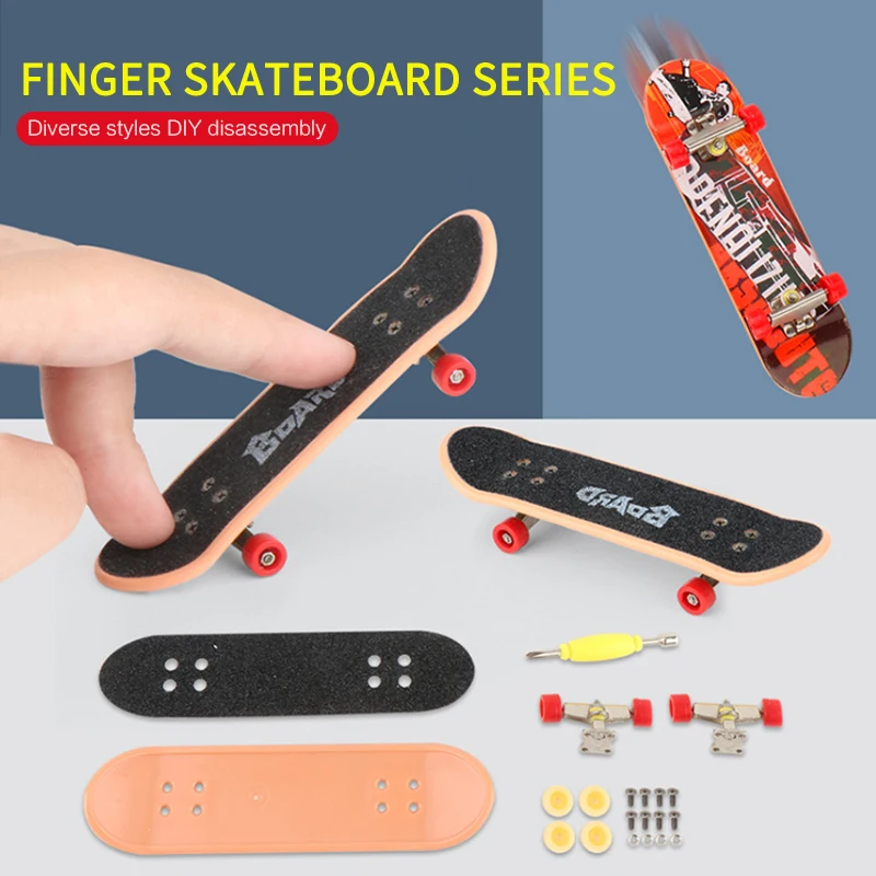 

Finger Creative Decompression Toy Finger SkateBoard Wooden Fingerboard Toy Stents Fingers Skate Novelty Children Gift