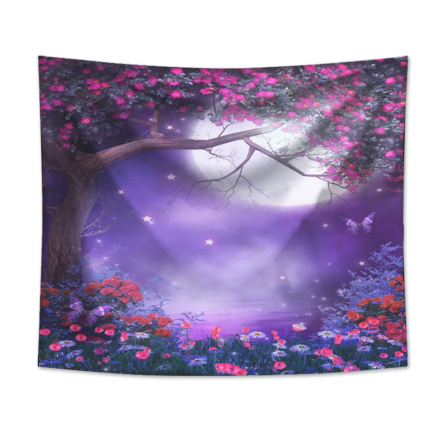 Сказочный лес гобелен настенный песчаный пляж коврик для пикника палатка