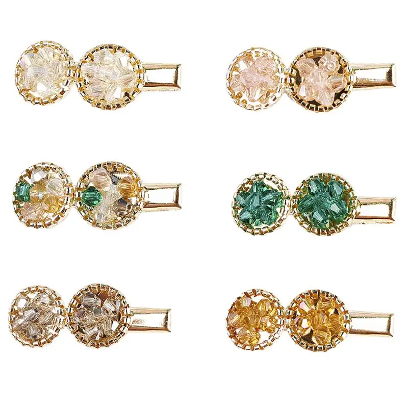 Женская заколка для волос с искусственным кристаллом миниатюрное цветное