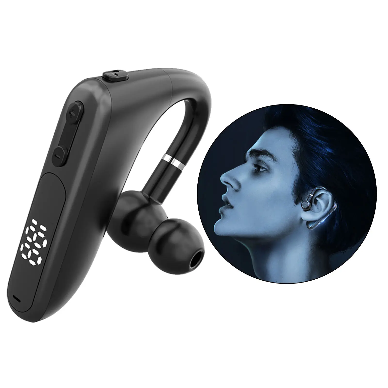 

Беспроводная моногарнитура Bluetooth 5,0, наушники с высоким разрешением на 48 часов, время работы в режиме ожидания 160 часов, для бизнеса и офиса