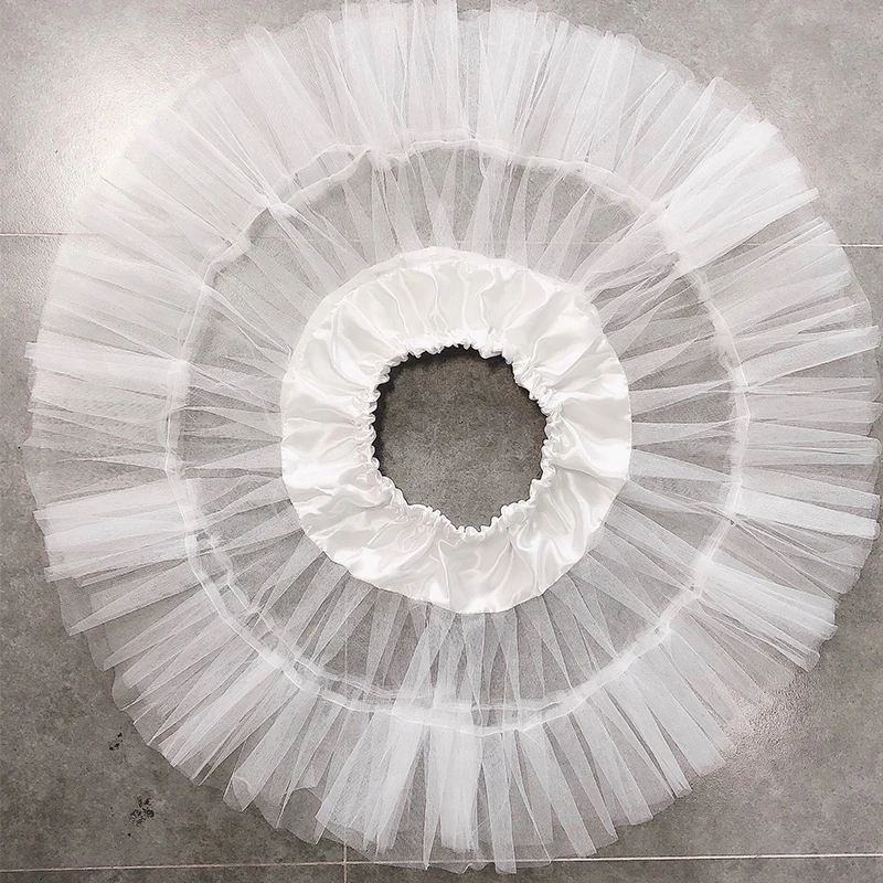 White Swing Mini Tulle Mesh Petticoats Lady Sweet Tutu Gala Party Women Underskirt Cheap Short Elastic Waist Rockabilly Skirt | Женская