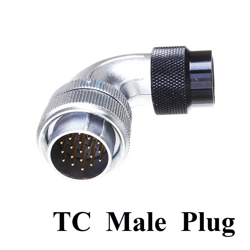 Фоторазъем WS24 TS TC TR 2 3 4 9 10 12 19 штырьковый Мужской Угловой пластиковый