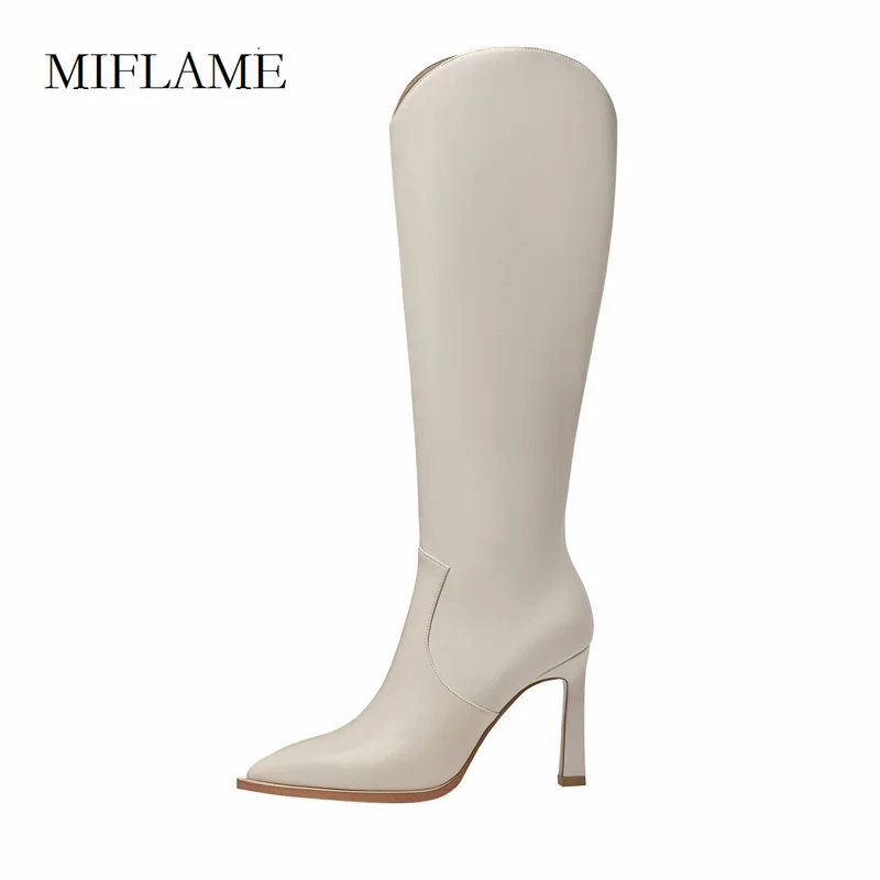 

2020 Fashion New Long Boots Women Concise Office Lady Knee High Boots Female Pointed Toe Anomaly Slip On Side Zipper Stiletto