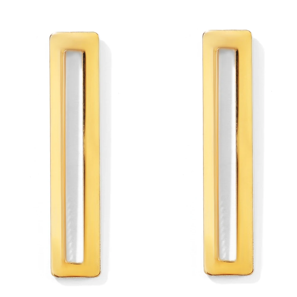 WYBU простой стиль светильник позолоченные Изящные болтающиеся серьги Золотые для