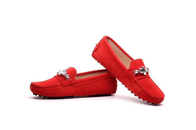 genuine cowhide leather women shoes Female Casual Fashion Flats Spring Autumn driving shoes women leather loafers