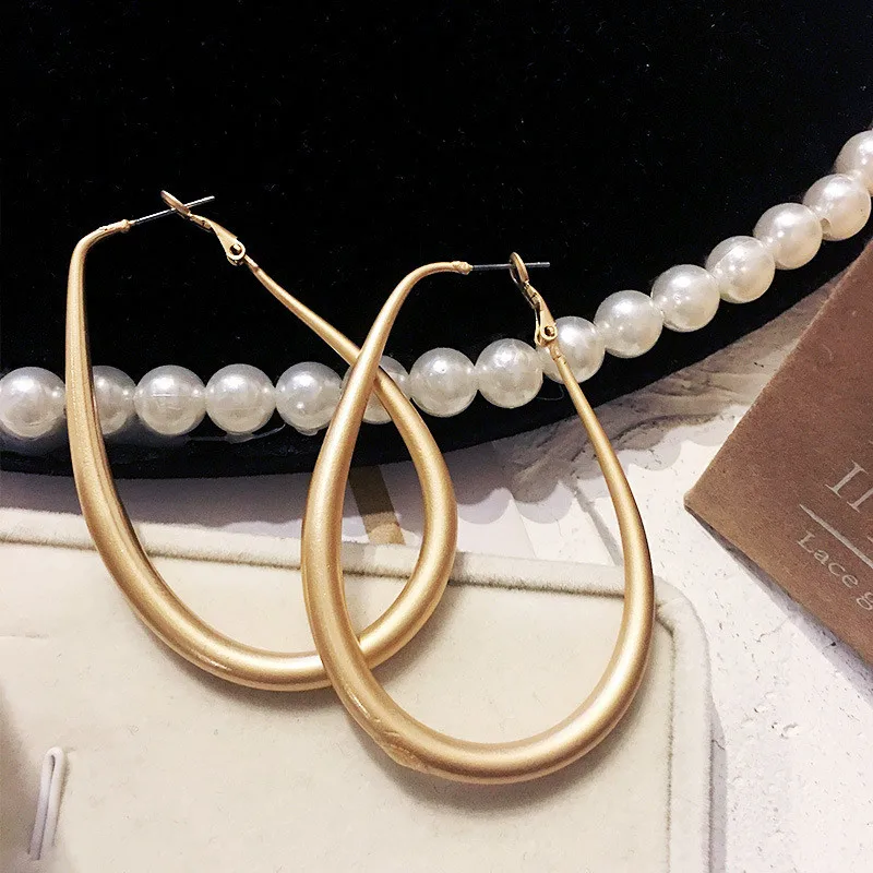 

2021 New Gold Color Earrings For Women Multiple Trendy Round Geometric Drop Statement Earrings Fashion Party Jewelry Gift