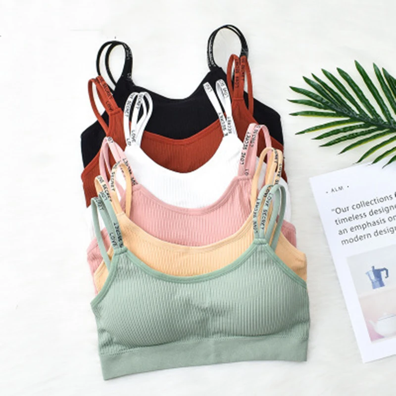 

Однотонный бюстгальтер, пикантный бюстгальтер без косточек с буквенным принтом, нижнее белье пуш-ап, спортивный бюстгальтер без косточек, б...