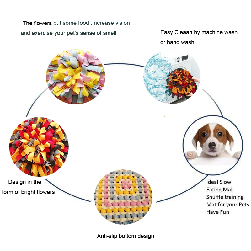 Нюхательный коврик для домашних животных кормления собак прочная Интерактивная