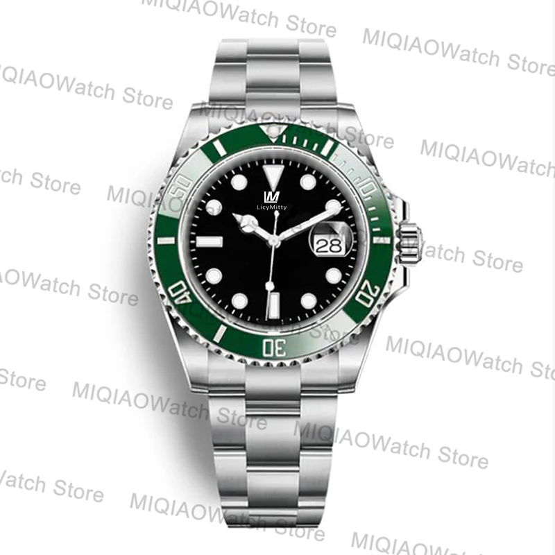 

Top selling Classic Mens Watch Waterproof Silver Golden Automatic Sweep Movement Ceramic Bezel Sapphire Glass luminous Needle