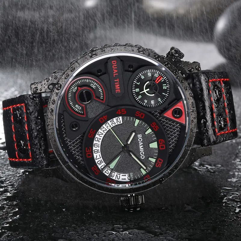 Мужские часы модные мужские спортивные кварцевые BOAMIGO брендовые наручные с